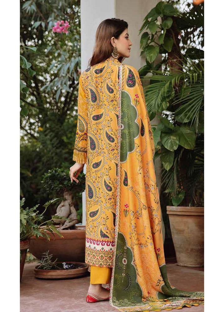 Banafsheh Embroidered Silk Karandi Suits Unstitched 3 Piece BF21PK BNK-02 - Winter Collection