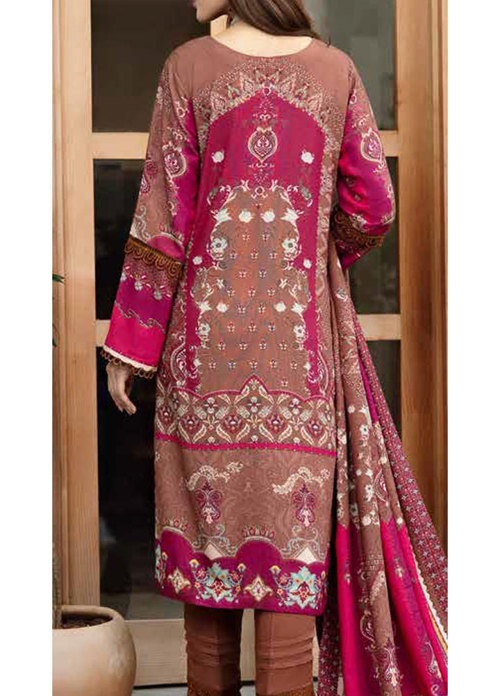 Banafsheh Embroidered Silk Karandi Suits Unstitched 3 Piece BF21PK BNK-03 - Winter Collection