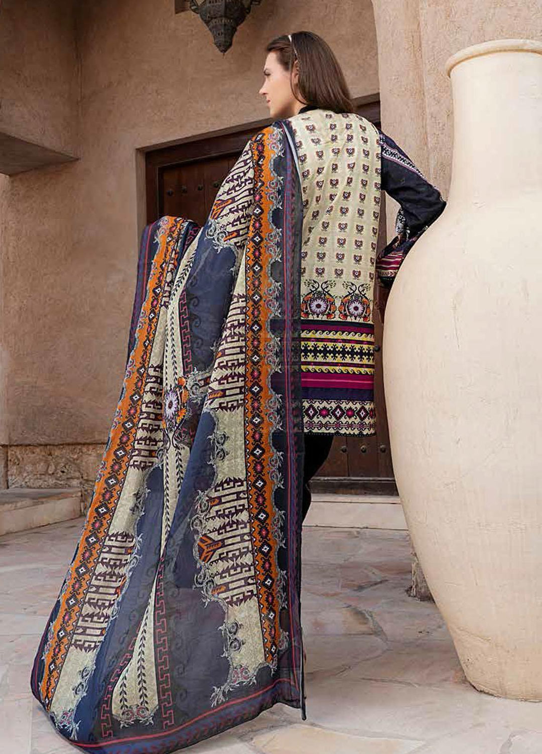 Banafsheh Printed Lawn Suits Unstitched 3 Piece BF21L 01 - Summer Collection