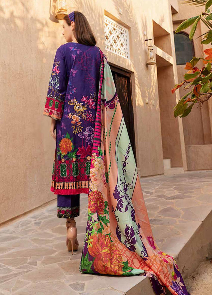 Banafsheh Printed Lawn Suits Unstitched 3 Piece BF21L 08 - Summer Collection