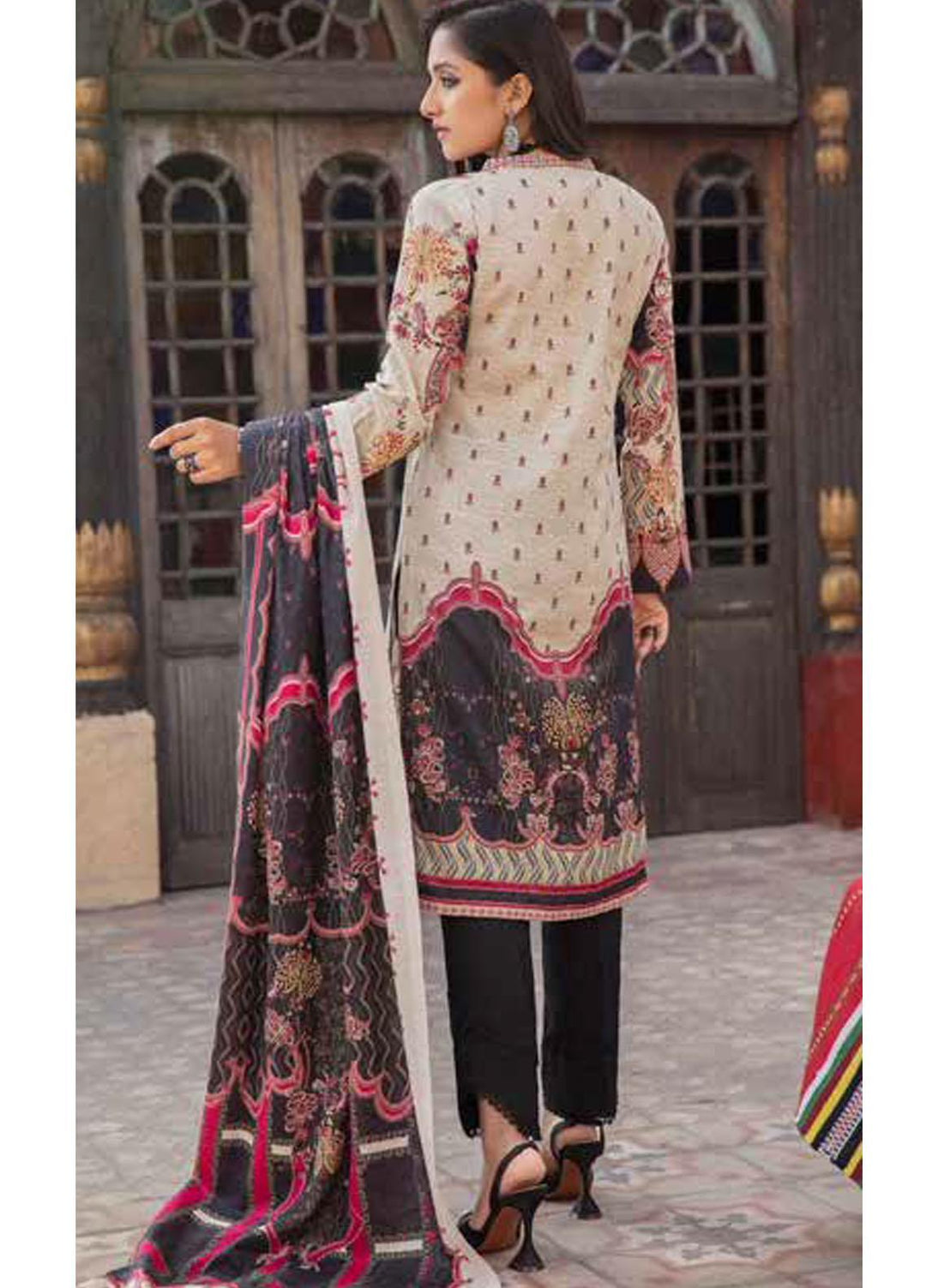 Banafsheh Digital Printed Khaddar Suits Unstitched 3 Piece BF21RK D-001 - Winter Collection