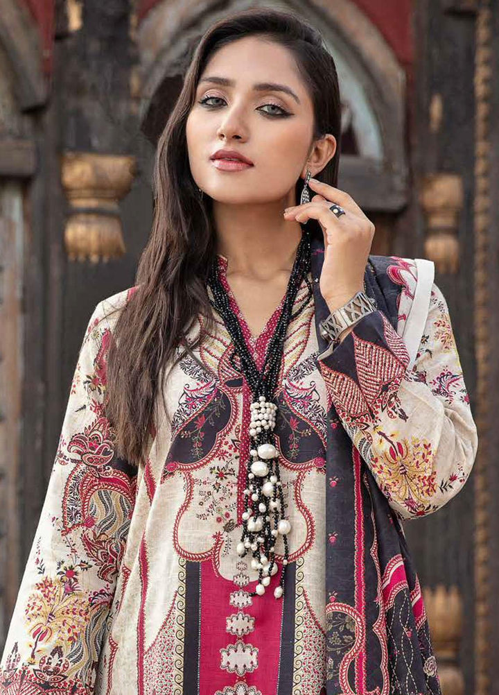 Banafsheh Digital Printed Khaddar Suits Unstitched 3 Piece BF21RK D-001 - Winter Collection