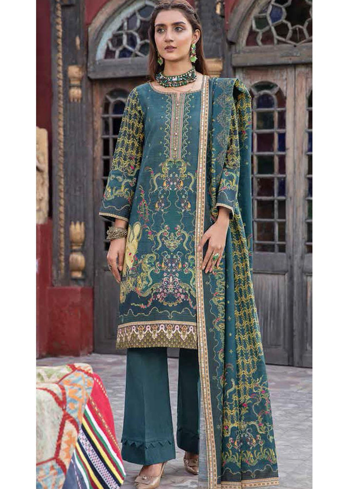 Banafsheh Digital Printed Khaddar Suits Unstitched 3 Piece BF21RK D-002 - Winter Collection