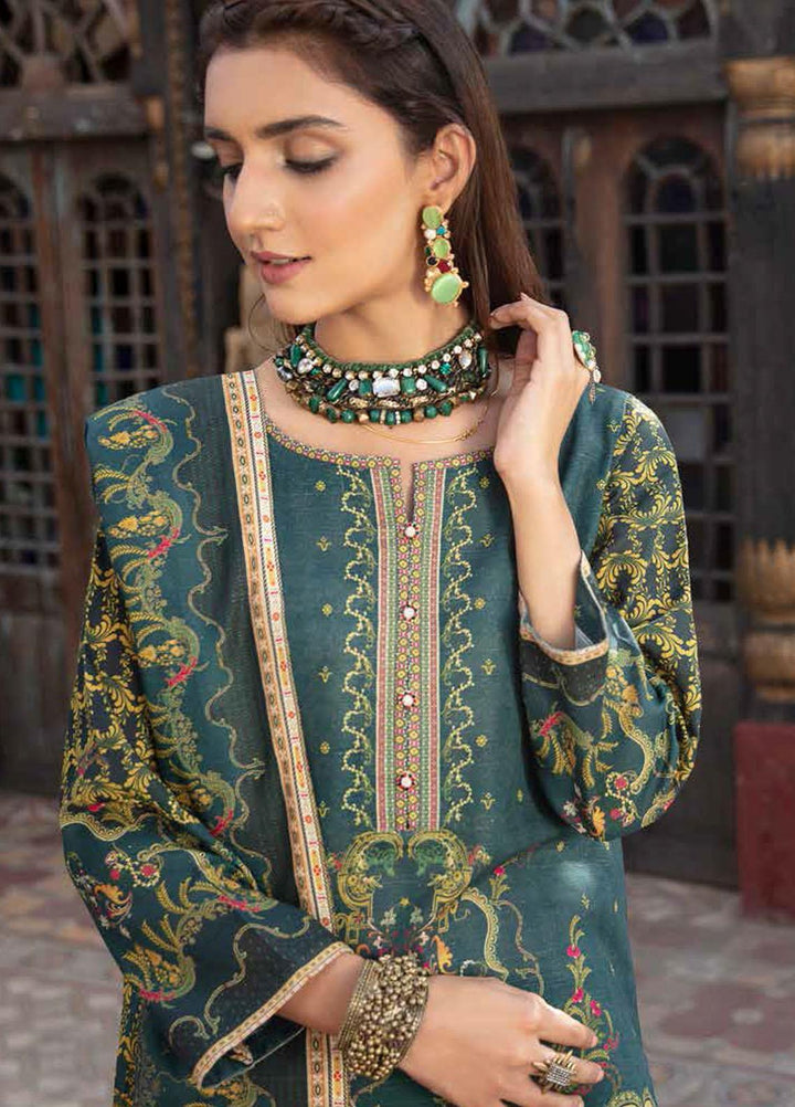Banafsheh Digital Printed Khaddar Suits Unstitched 3 Piece BF21RK D-002 - Winter Collection