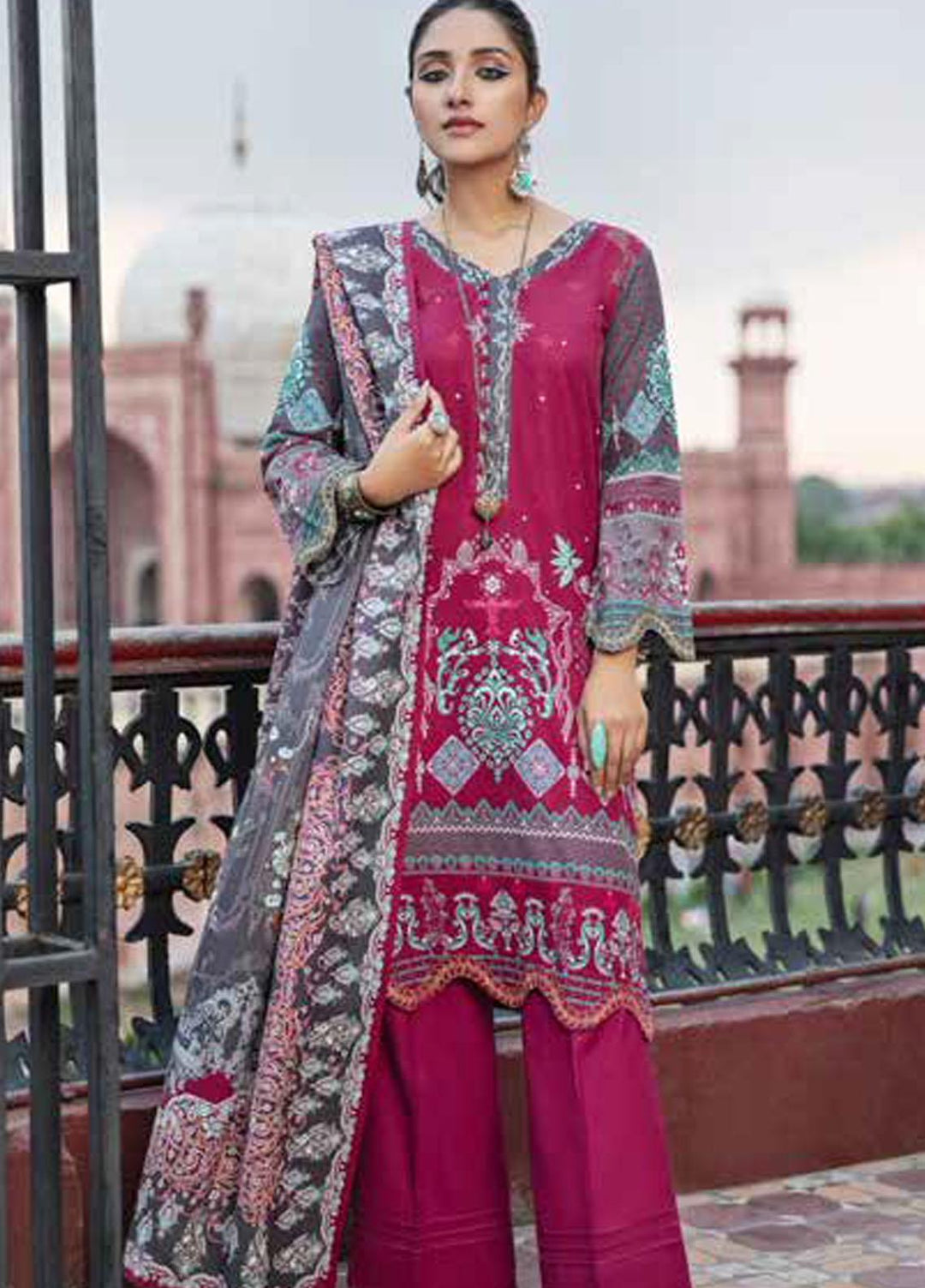 Banafsheh Digital Printed Khaddar Suits Unstitched 3 Piece BF21RK D-003 - Winter Collection