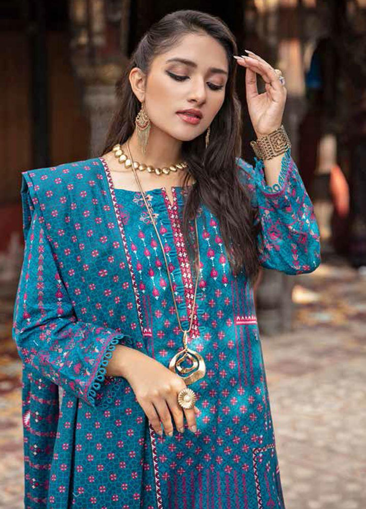 Banafsheh Digital Printed Khaddar Suits Unstitched 3 Piece BF21RK D-005 - Winter Collection