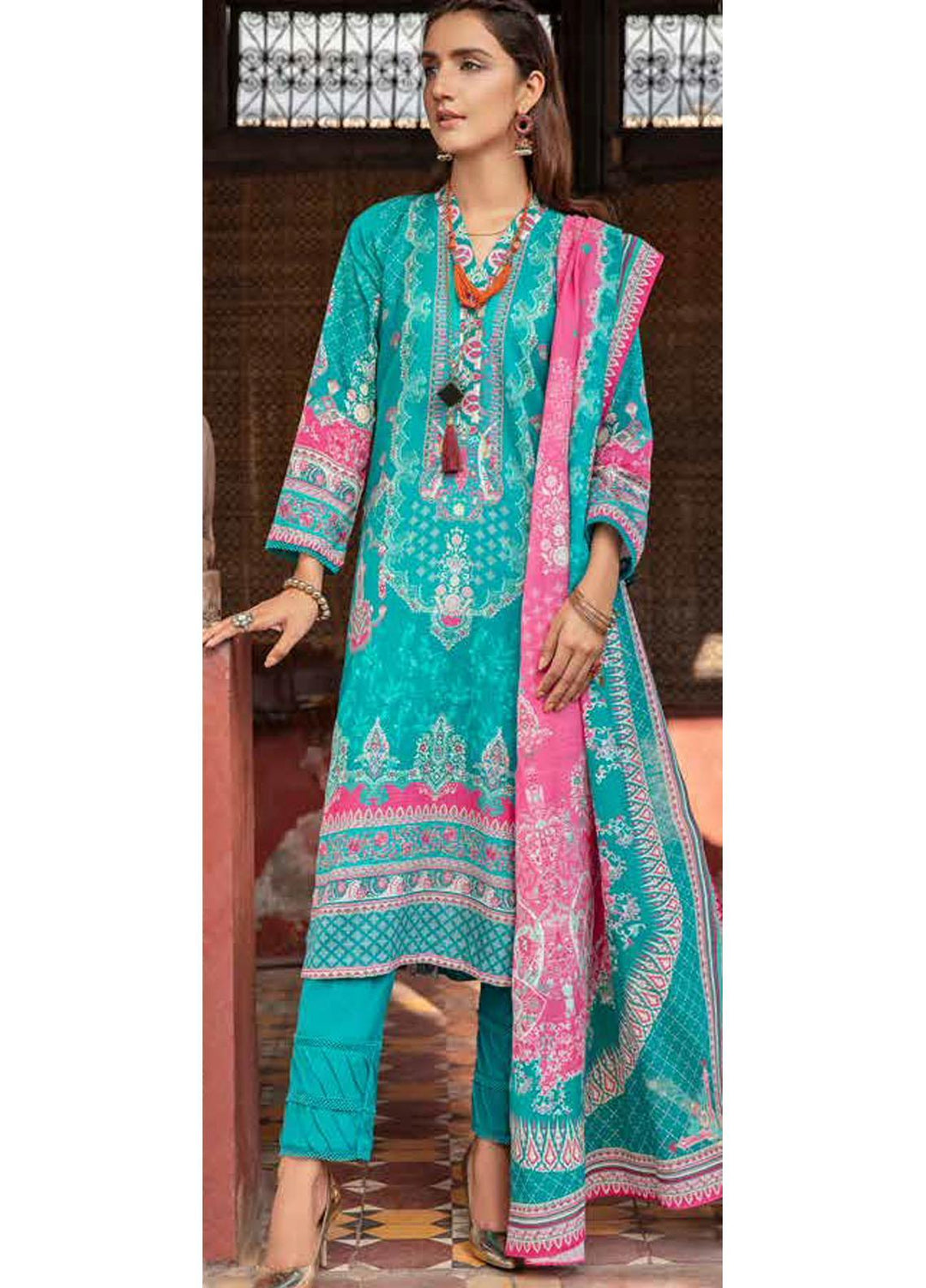 Banafsheh Digital Printed Khaddar Suits Unstitched 3 Piece BF21RK D-006 - Winter Collection