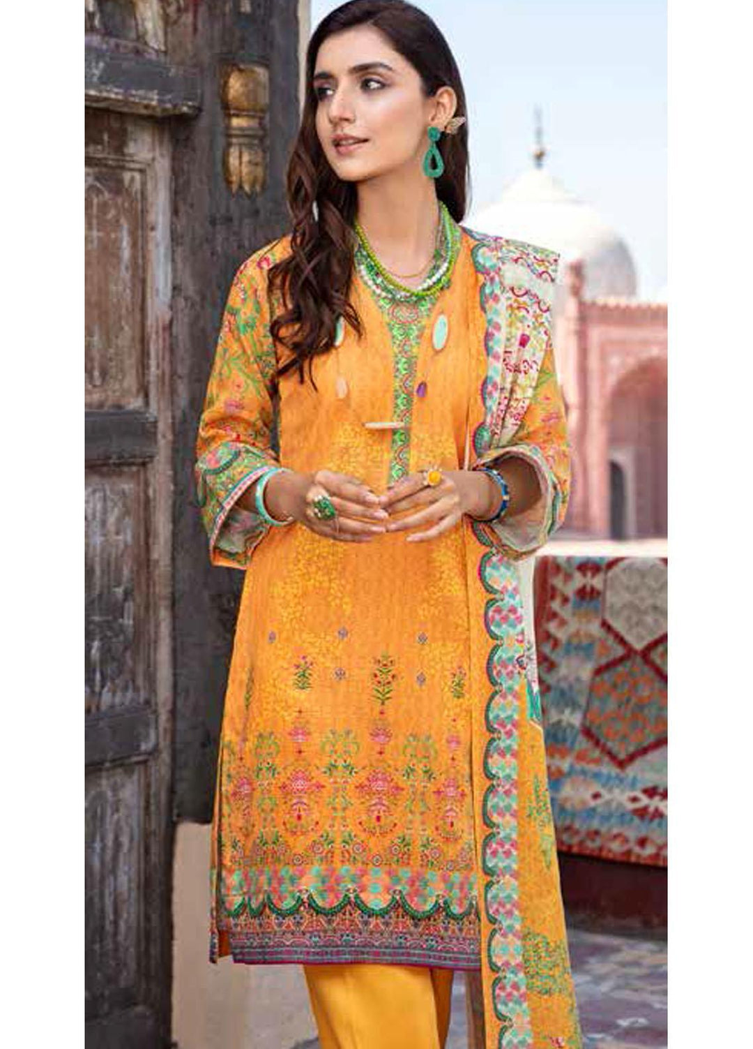 Banafsheh Digital Printed Khaddar Suits Unstitched 3 Piece BF21RK D-008 - Winter Collection