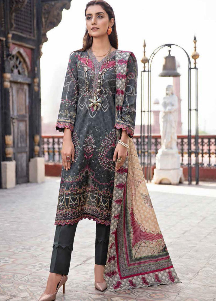 Banafsheh Digital Printed Khaddar Suits Unstitched 3 Piece BF21RK D-010 - Winter Collection