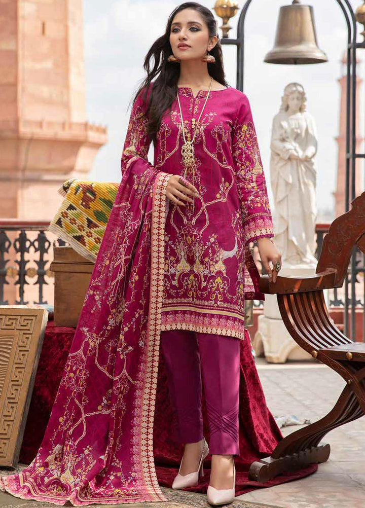 Banafsheh Digital Printed Khaddar Suits Unstitched 3 Piece BF21RK D-013 - Winter Collection