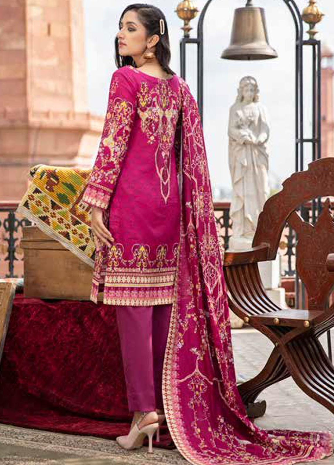 Banafsheh Digital Printed Khaddar Suits Unstitched 3 Piece BF21RK D-013 - Winter Collection