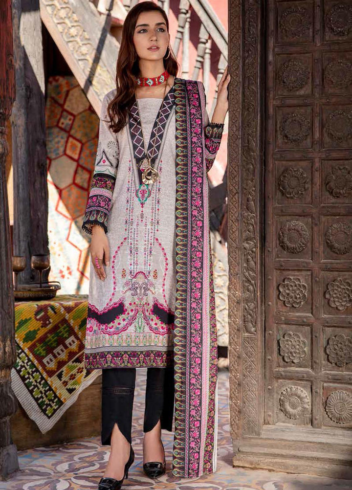 Banafsheh Digital Printed Khaddar Suits Unstitched 3 Piece BF21RK D-016 - Winter Collection