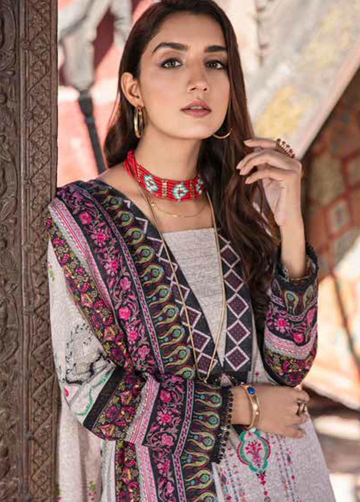 Banafsheh Digital Printed Khaddar Suits Unstitched 3 Piece BF21RK D-016 - Winter Collection