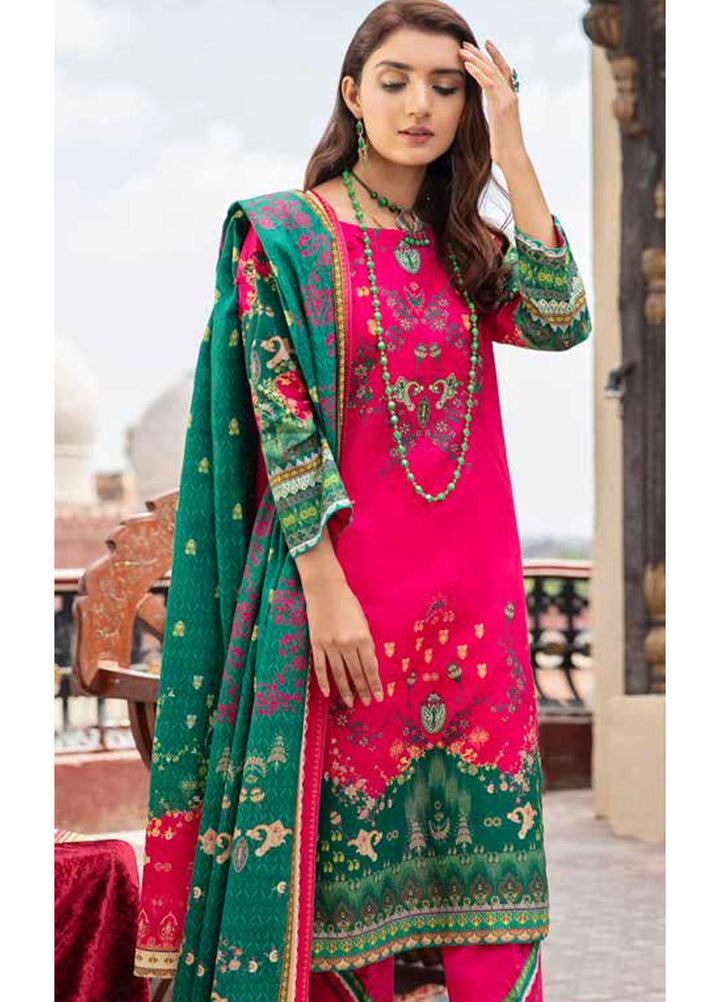 Banafsheh Digital Printed Khaddar Suits Unstitched 3 Piece BF21RK D-019 - Winter Collection