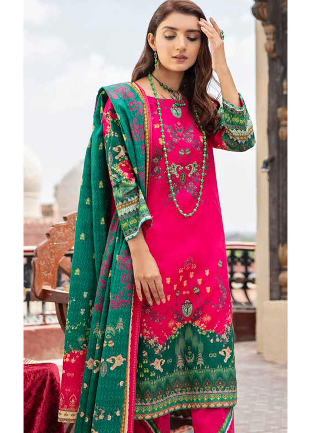 Banafsheh Digital Printed Khaddar Suits Unstitched 3 Piece BF21RK D-019 - Winter Collection