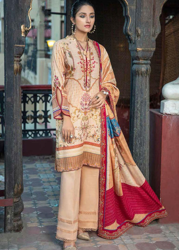 Banafsheh Digital Printed Khaddar Suits Unstitched 3 Piece BF21RK D-020 - Winter Collection