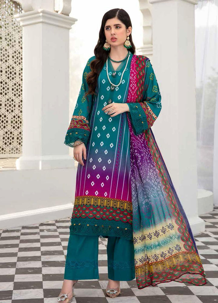 Banafsheh Printed Lawn Suits Unstitched 3 Piece BF22L BNP-06 - Summer Collection