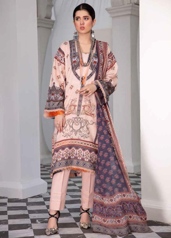 Banafsheh Printed Lawn Suits Unstitched 3 Piece BF22L BNP-10 - Summer Collection