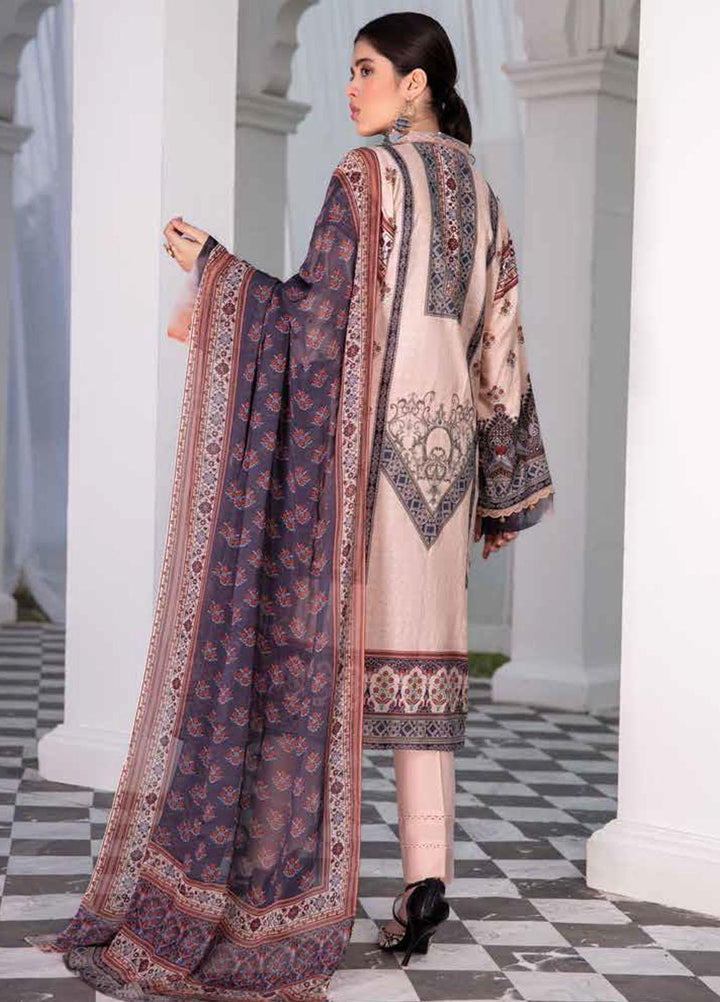 Banafsheh Printed Lawn Suits Unstitched 3 Piece BF22L BNP-10 - Summer Collection