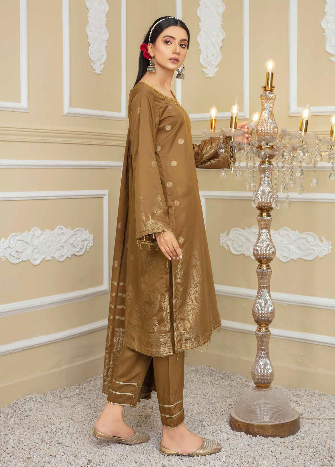 Banarsi by Aalaya Banarsi Viscose Suits Unstitched 3 Piece ALY22BN 4-Tulsi - Winter Collection