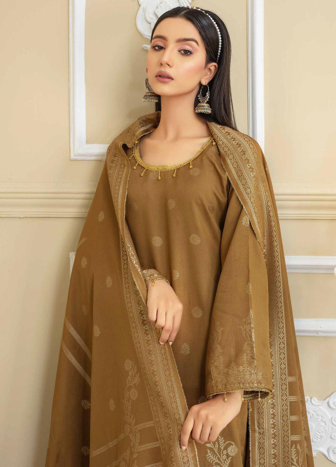 Banarsi by Aalaya Banarsi Viscose Suits Unstitched 3 Piece ALY22BN 4-Tulsi - Winter Collection