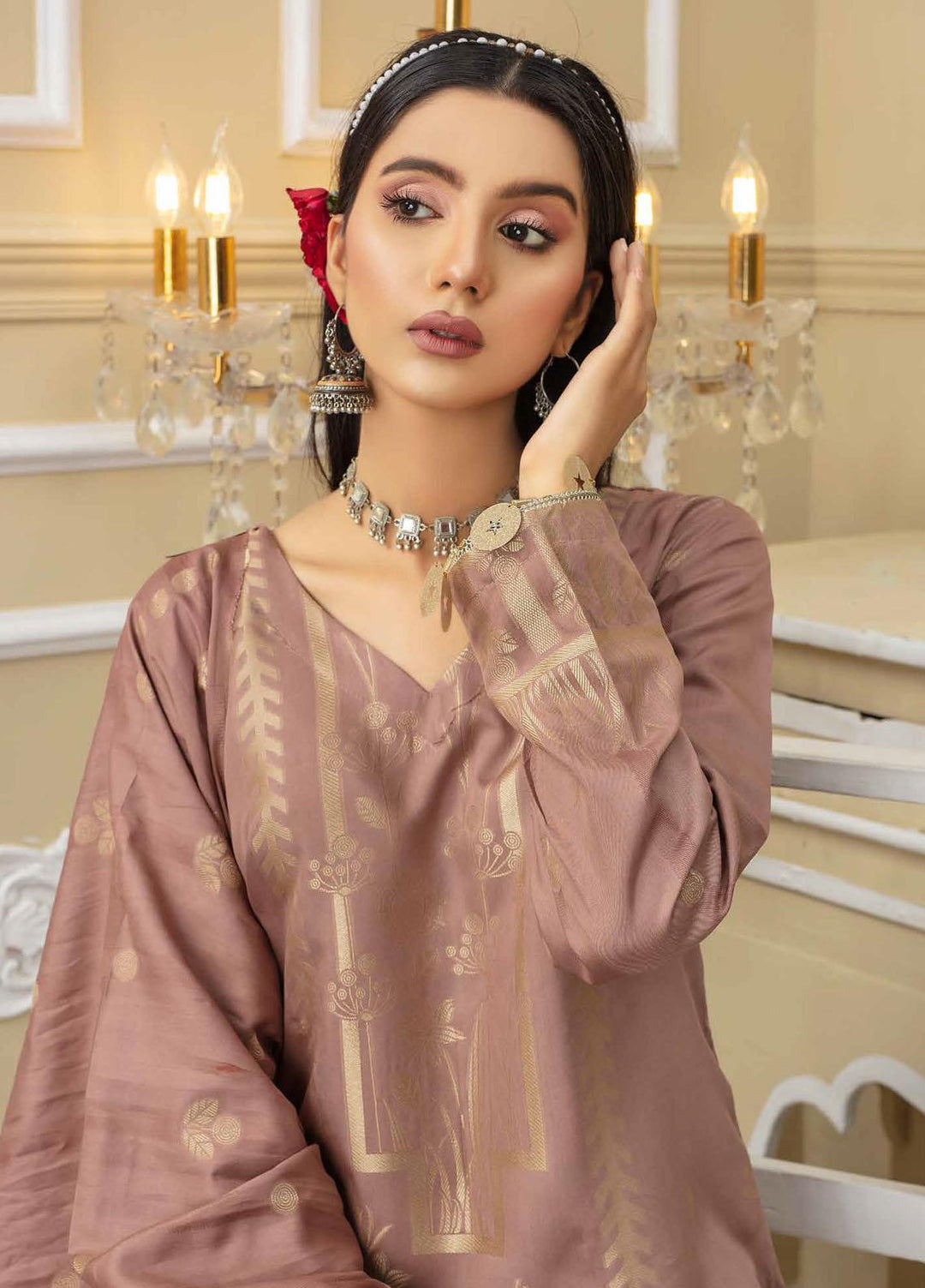Banarsi by Aalaya Banarsi Viscose Suits Unstitched 3 Piece ALY22BN 9-Madhobala - Winter Collection