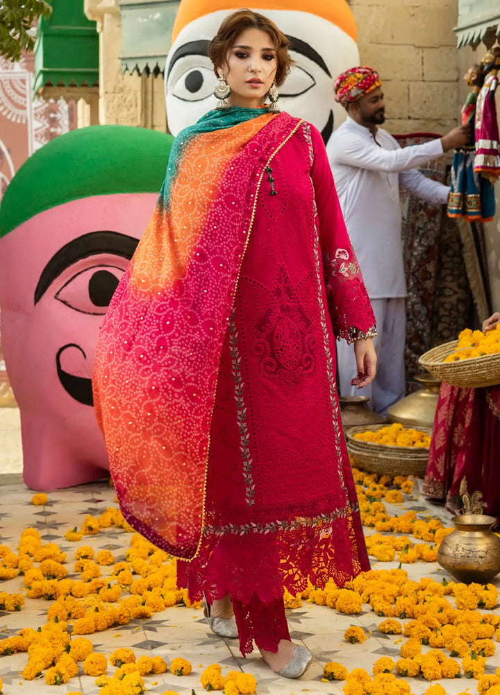 Bandhani by Al Zohaib Embroidered Chikankari Suits Unstitched 3 Piece AZ25B D-01 - Summer Collection