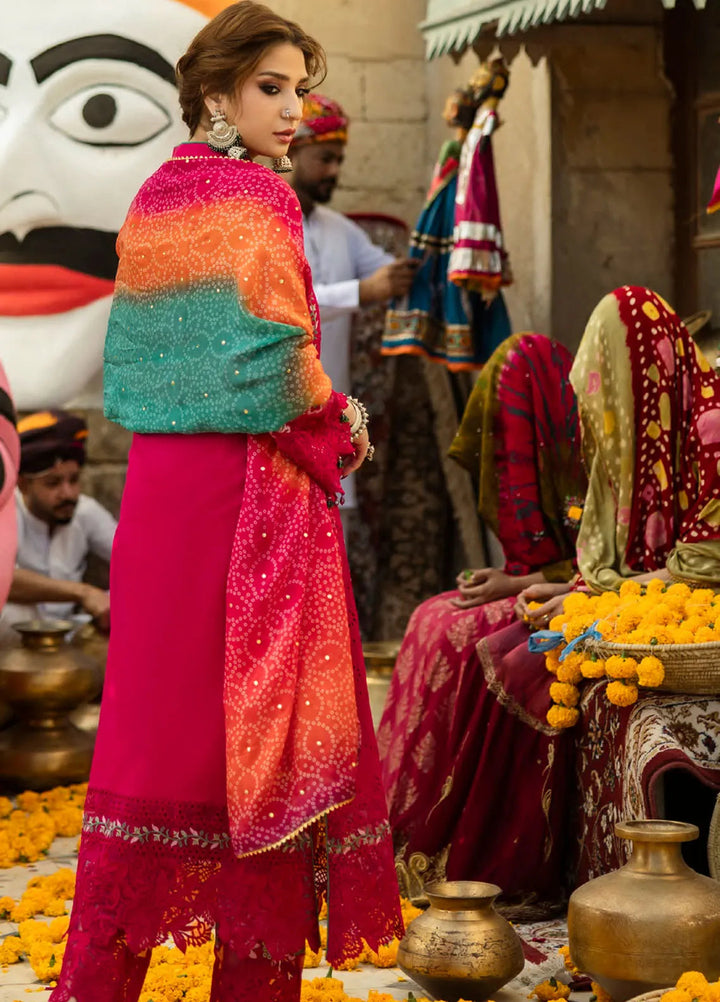 Bandhani by Al Zohaib Embroidered Chikankari Suits Unstitched 3 Piece AZ25B D-01 - Summer Collection