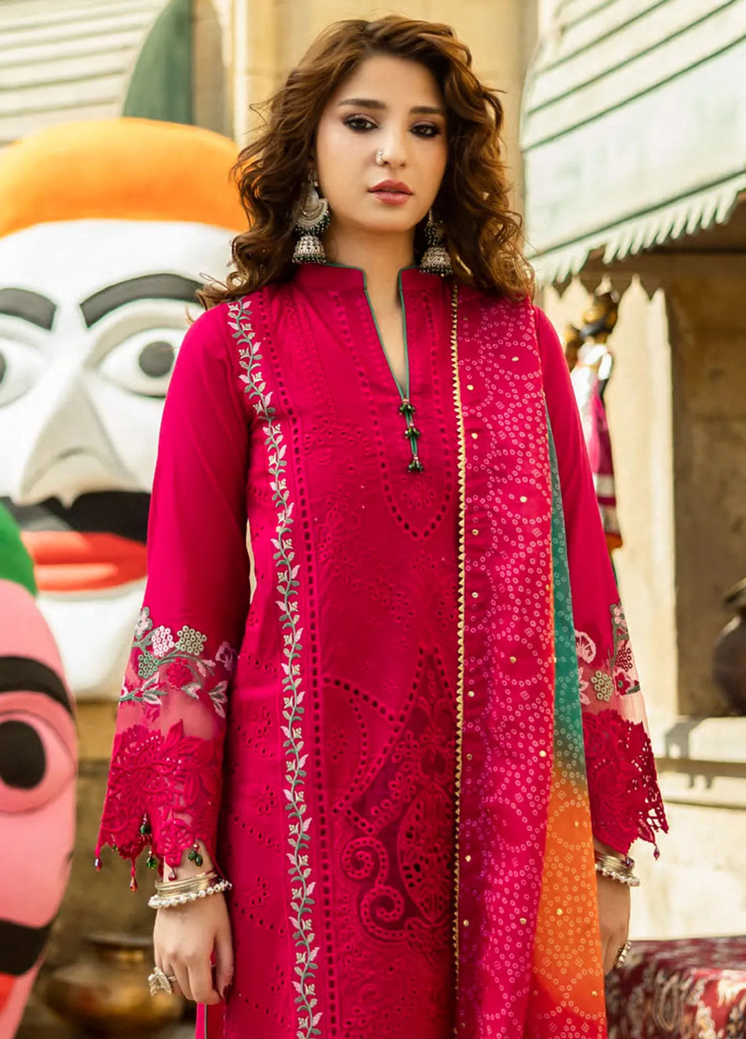 Bandhani by Al Zohaib Embroidered Chikankari Suits Unstitched 3 Piece AZ25B D-01 - Summer Collection