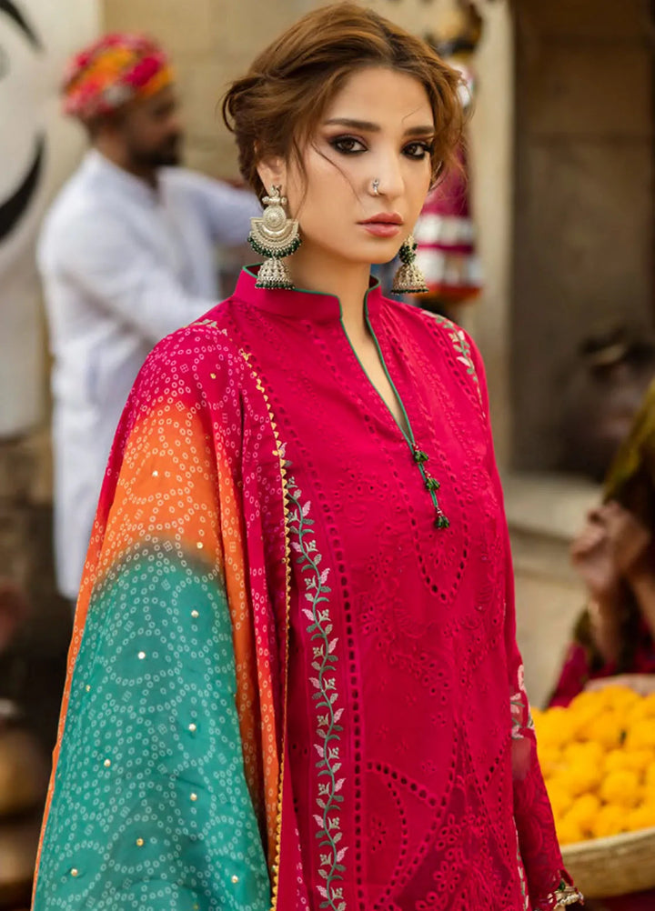 Bandhani by Al Zohaib Embroidered Chikankari Suits Unstitched 3 Piece AZ25B D-01 - Summer Collection