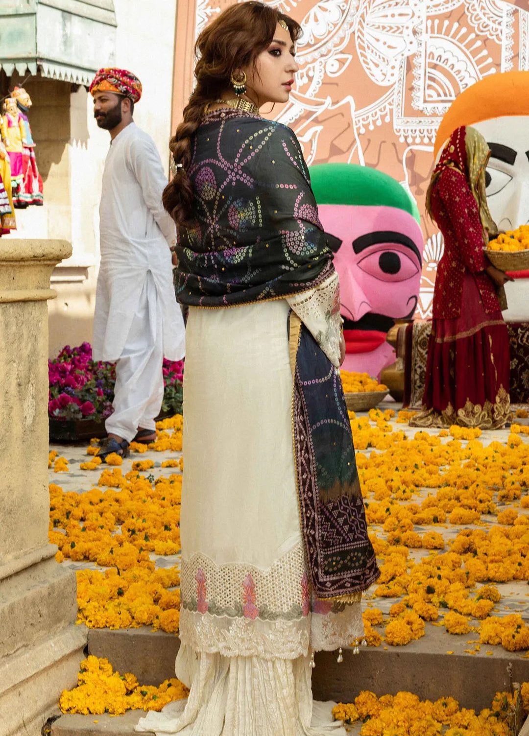 Bandhani by Al Zohaib Embroidered Chikankari Suits Unstitched 3 Piece AZ25B D-02 - Summer Collection