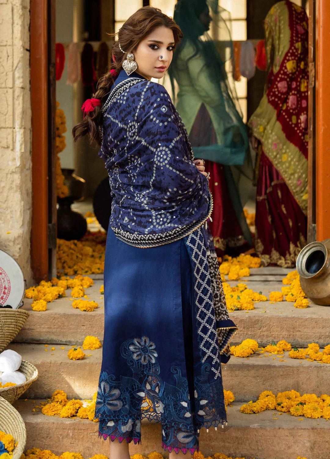 Bandhani by Al Zohaib Embroidered Chikankari Suits Unstitched 3 Piece AZ25B D-03 - Summer Collection