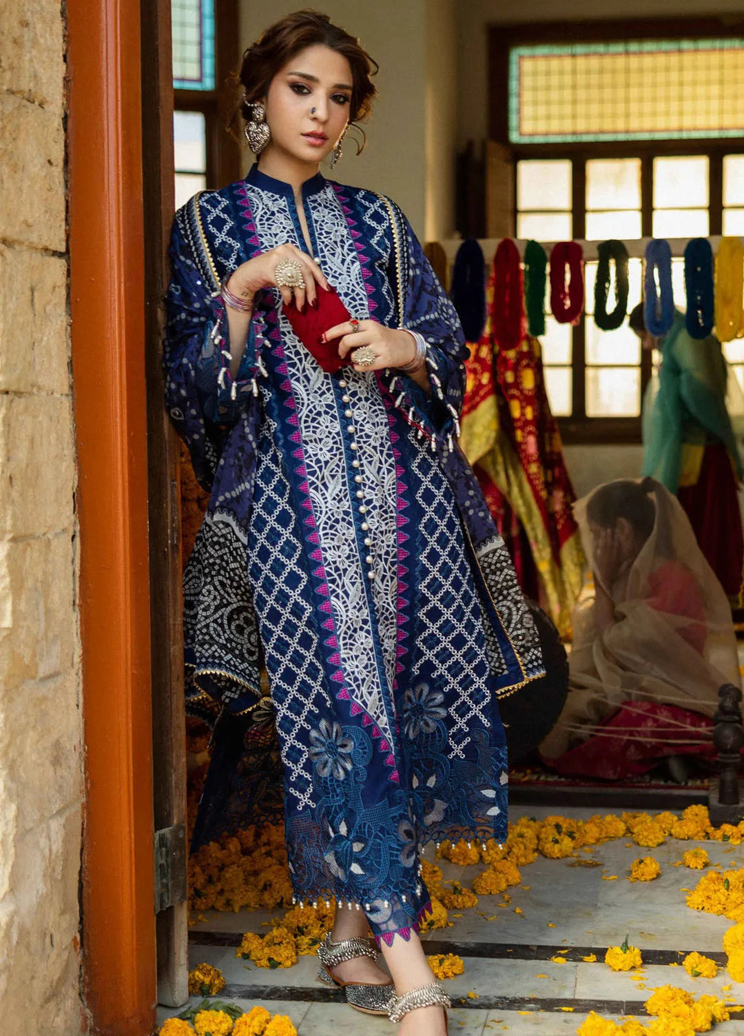 Bandhani by Al Zohaib Embroidered Chikankari Suits Unstitched 3 Piece AZ25B D-03 - Summer Collection