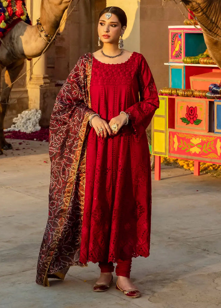 Bandhani by Al Zohaib Embroidered Chikankari Suits Unstitched 3 Piece AZ25B D-04 - Summer Collection