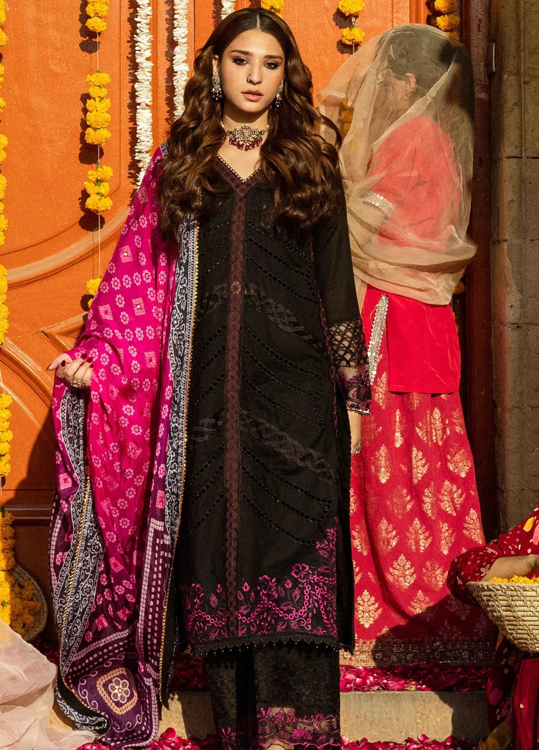 Bandhani by Al Zohaib Embroidered Chikankari Suits Unstitched 3 Piece AZ25B D-06 - Summer Collection