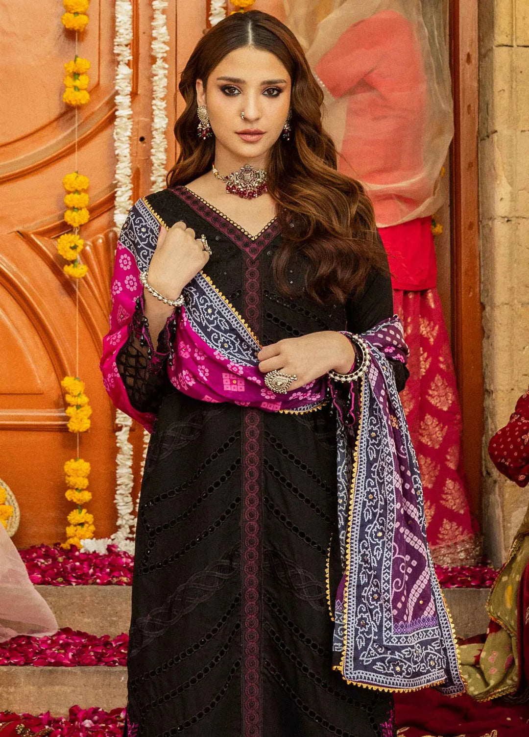 Bandhani by Al Zohaib Embroidered Chikankari Suits Unstitched 3 Piece AZ25B D-06 - Summer Collection