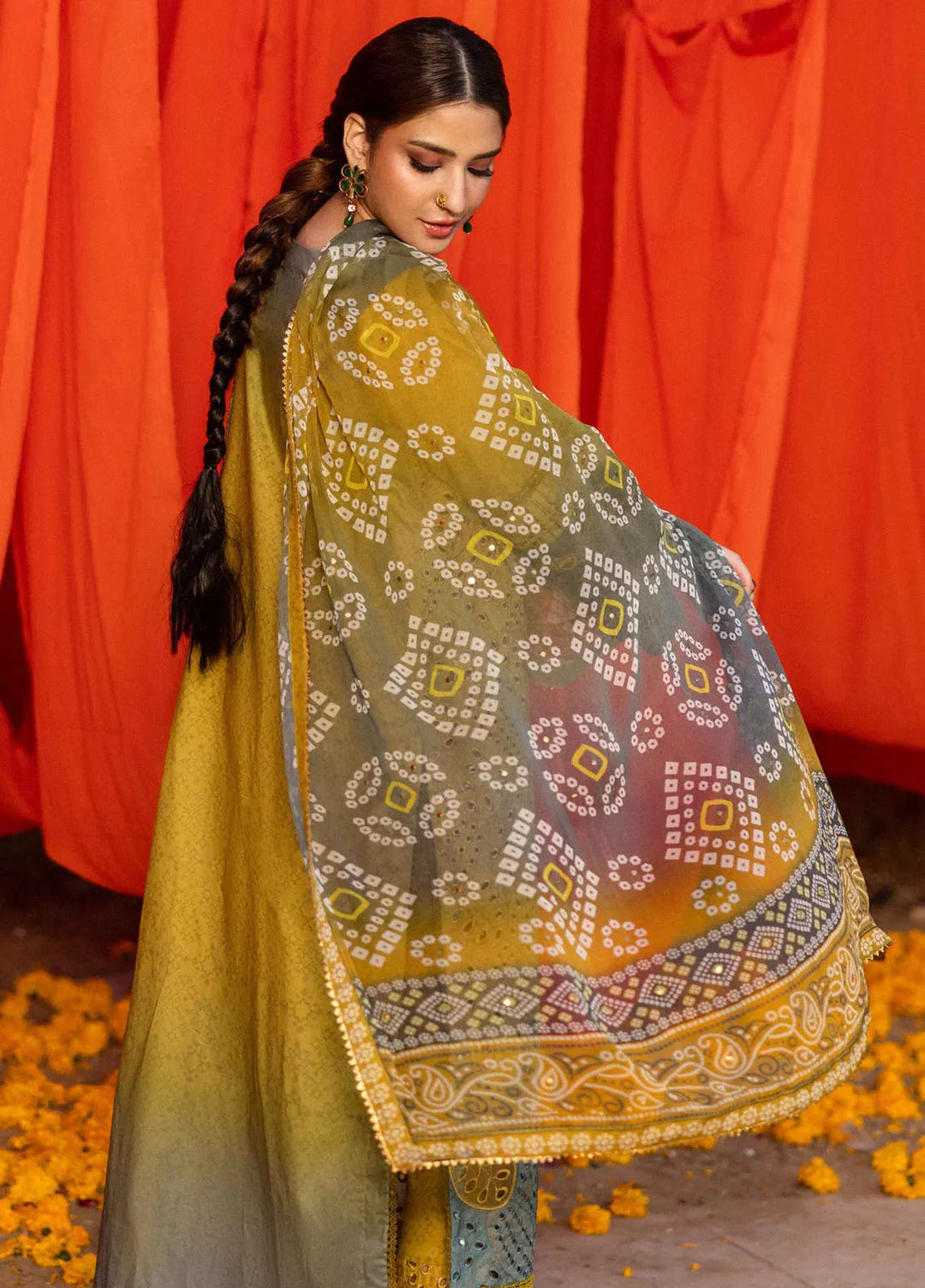 Bandhani by Al Zohaib Embroidered Chikankari Suits Unstitched 3 Piece AZ25B D-08 - Summer Collection