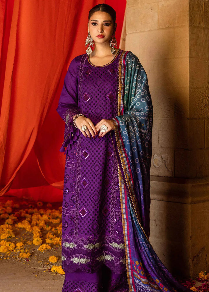 Bandhani by Al Zohaib Embroidered Chikankari Suits Unstitched 3 Piece AZ25B D-09 - Summer Collection