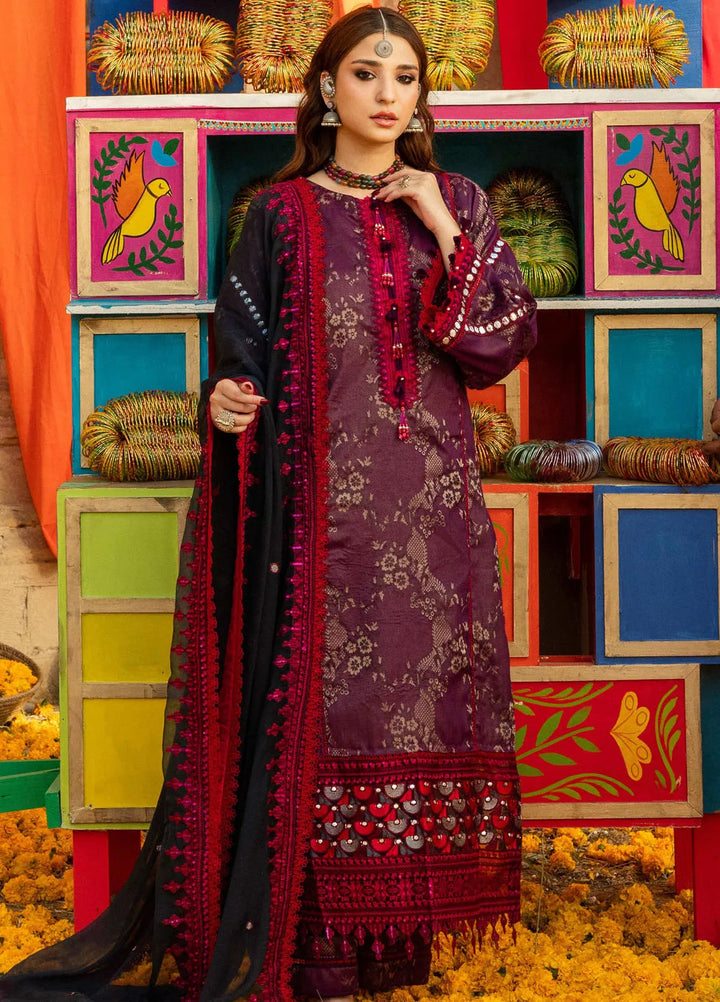 Bandhani by Al Zohaib Embroidered Jacquard Suits Unstitched 3 Piece AZ25B D-07 - Summer Collection