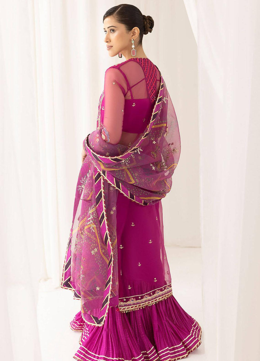 Barasti By Asifa & Nabeel Embroidered Organza Suits Unstitched 3 Piece AN23BT ANB-02 Raqs - Festive Collection