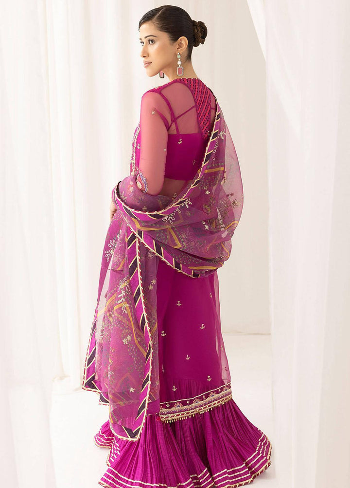 Barasti By Asifa & Nabeel Embroidered Organza Suits Unstitched 3 Piece AN23BT ANB-02 Raqs - Festive Collection