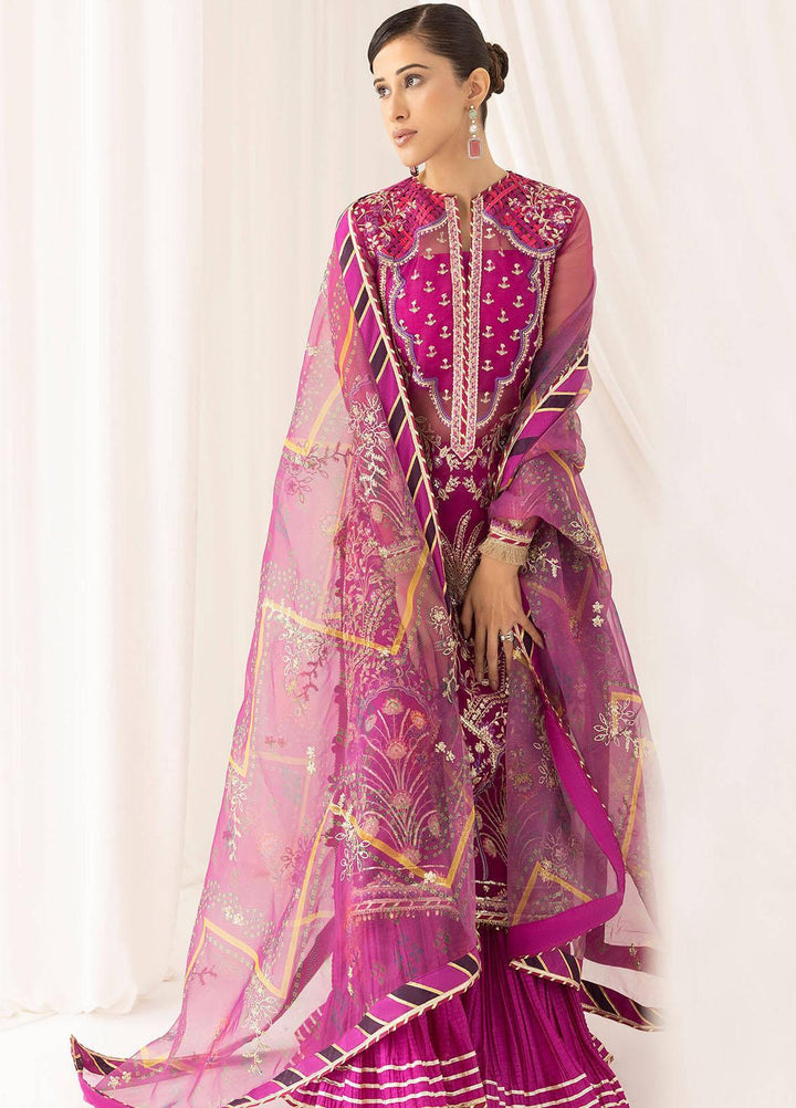 Barasti By Asifa & Nabeel Embroidered Organza Suits Unstitched 3 Piece AN23BT ANB-02 Raqs - Festive Collection