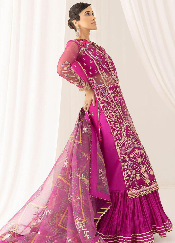 Barasti By Asifa & Nabeel Embroidered Organza Suits Unstitched 3 Piece AN23BT ANB-02 Raqs - Festive Collection