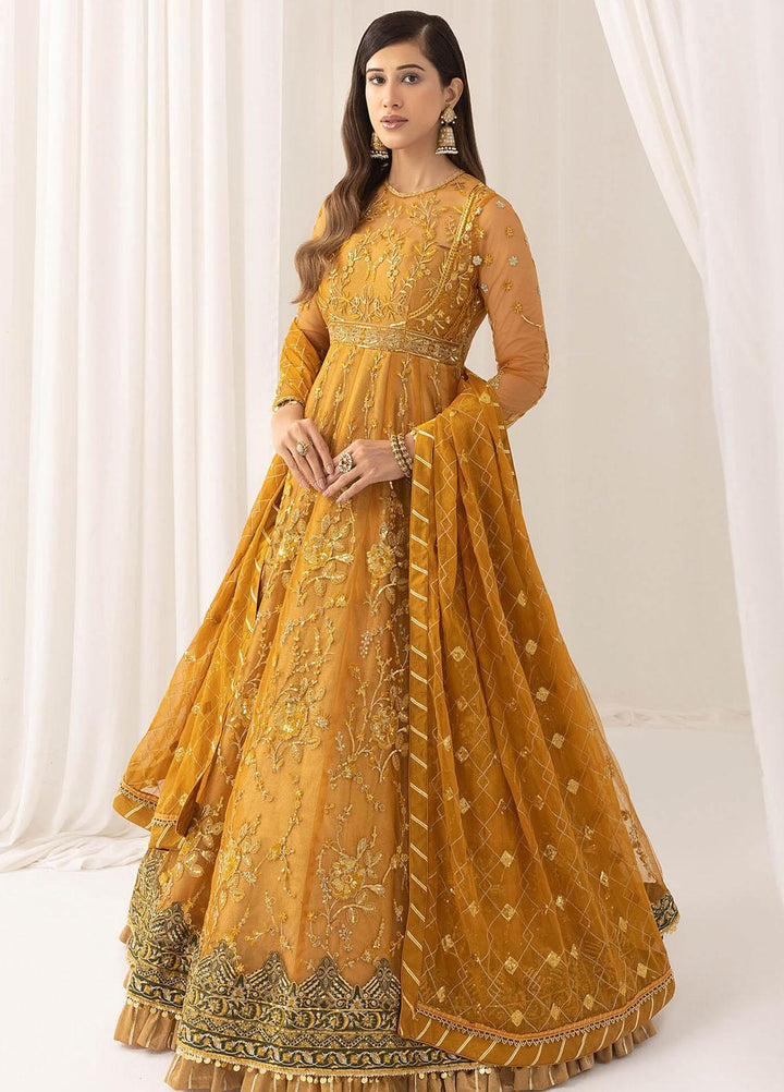 Barasti By Asifa & Nabeel Embroidered Net Suits Unstitched 3 Piece AN23BT ANB-03 Chashni - Festive Collection