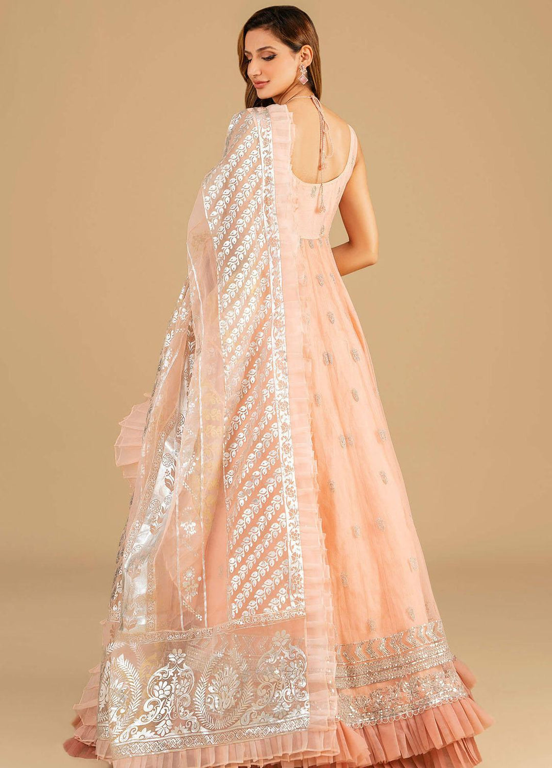 Barasti By Asifa & Nabeel Embroidered Net Suits Unstitched 3 Piece AN23BT ANB-06 Shahnai - Festive Collection