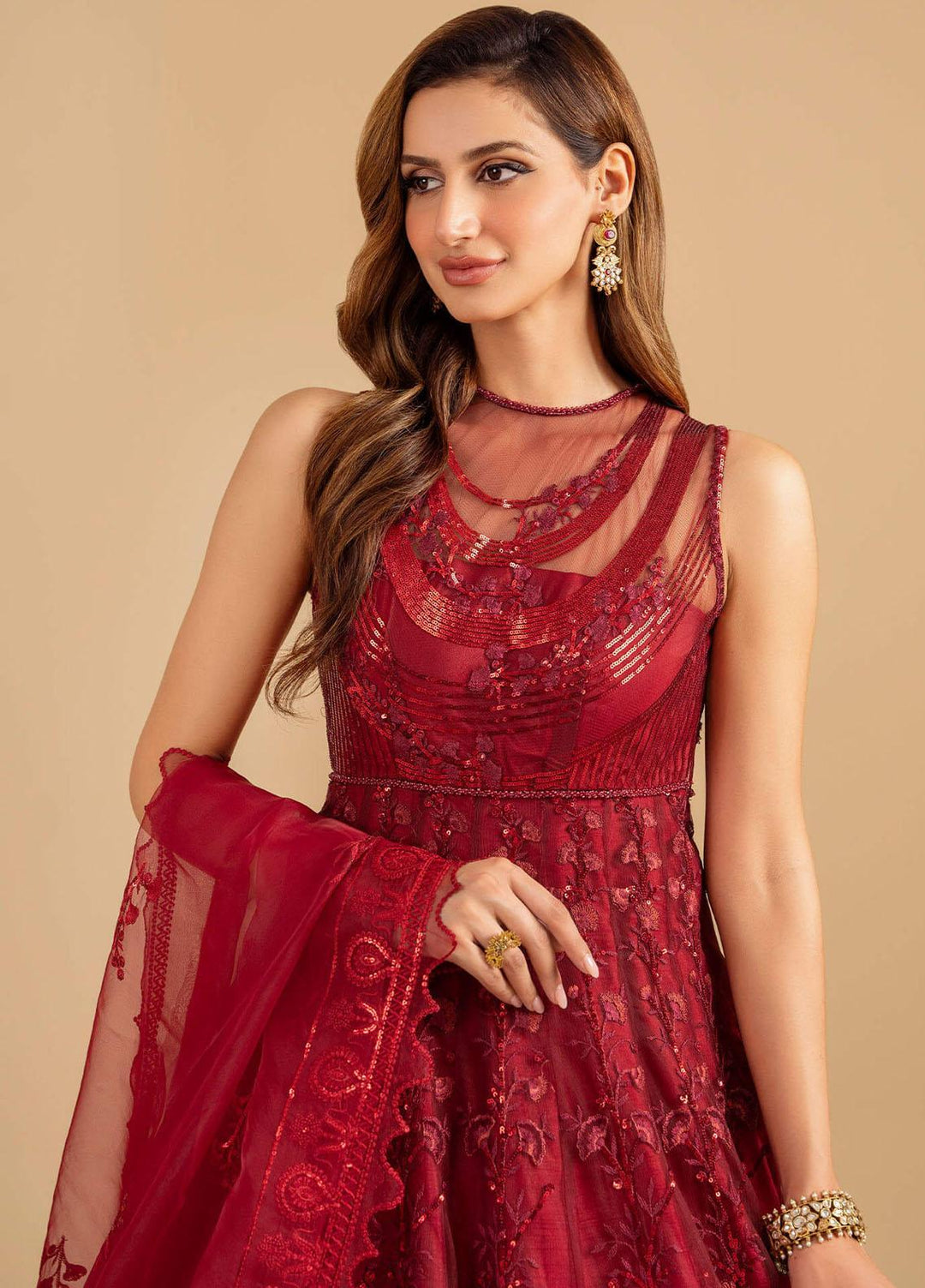 Barasti By Asifa & Nabeel Embroidered Net Suits Unstitched 3 Piece AN23BT ANB-10 Mastani - Festive Collection