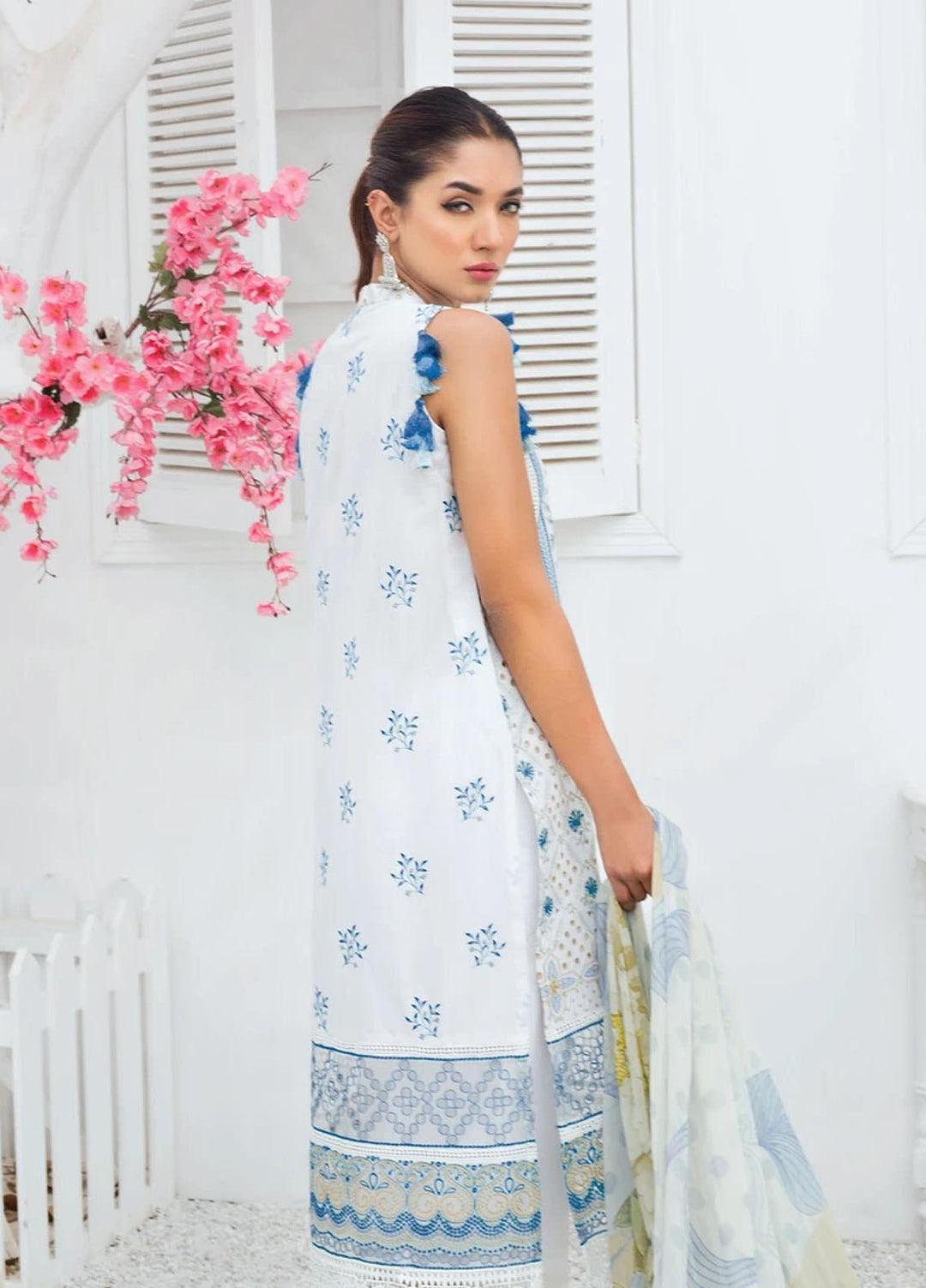 Bareen by Resham Ghar Embroidered Lawn Suits Unstitched 3 Piece BR21RG BR-01 - Spring/Summer Collection