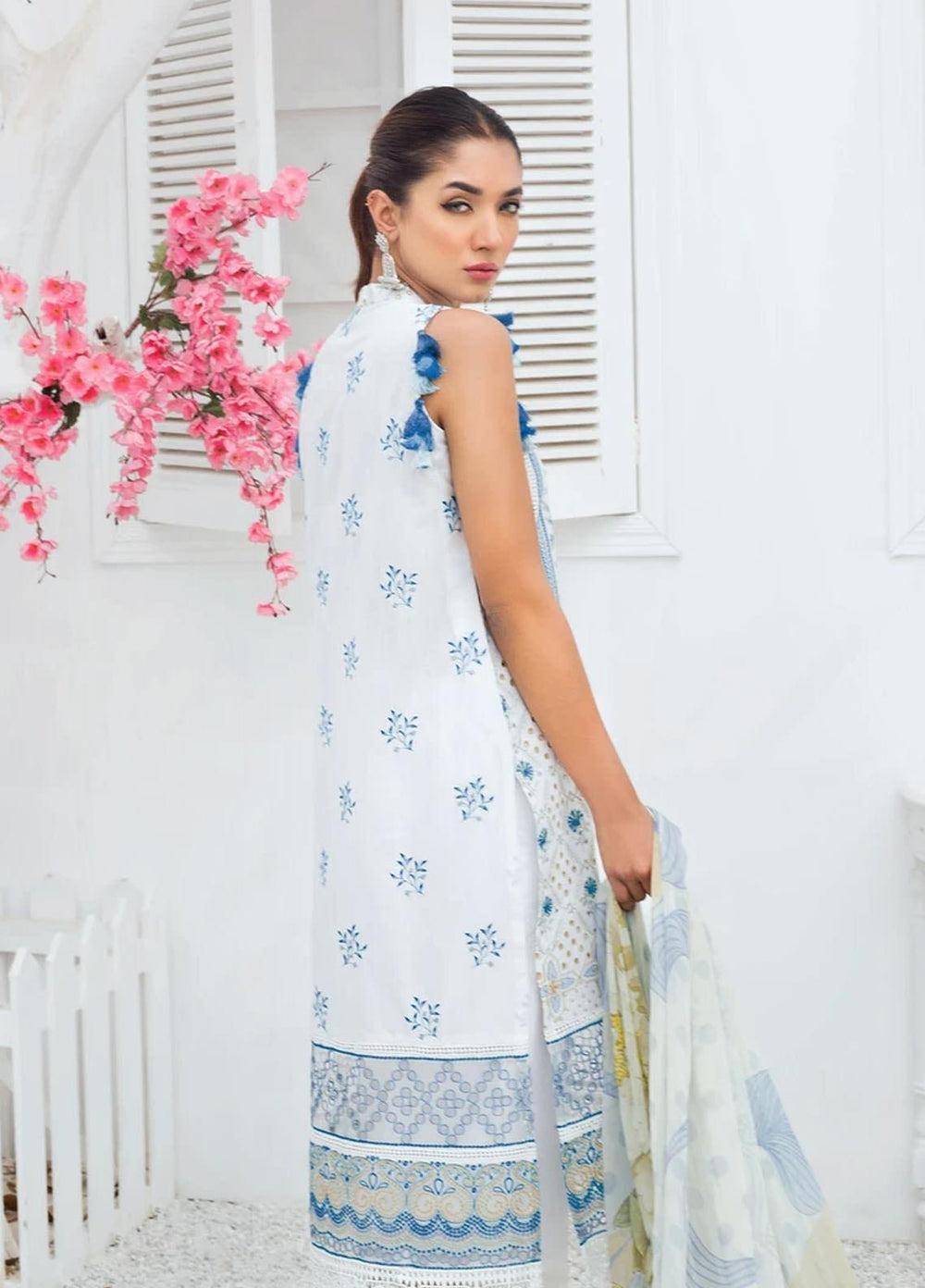 Bareen by Resham Ghar Embroidered Lawn Suits Unstitched 3 Piece BR21RG BR-01 - Spring/Summer Collection