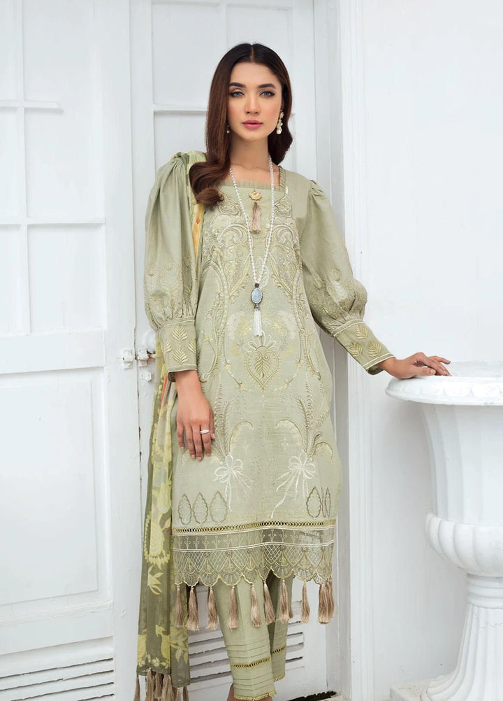 Bareen by Resham Ghar Embroidered Lawn Suits Unstitched 3 Piece BR21RG BR-03 - Spring/Summer Collection