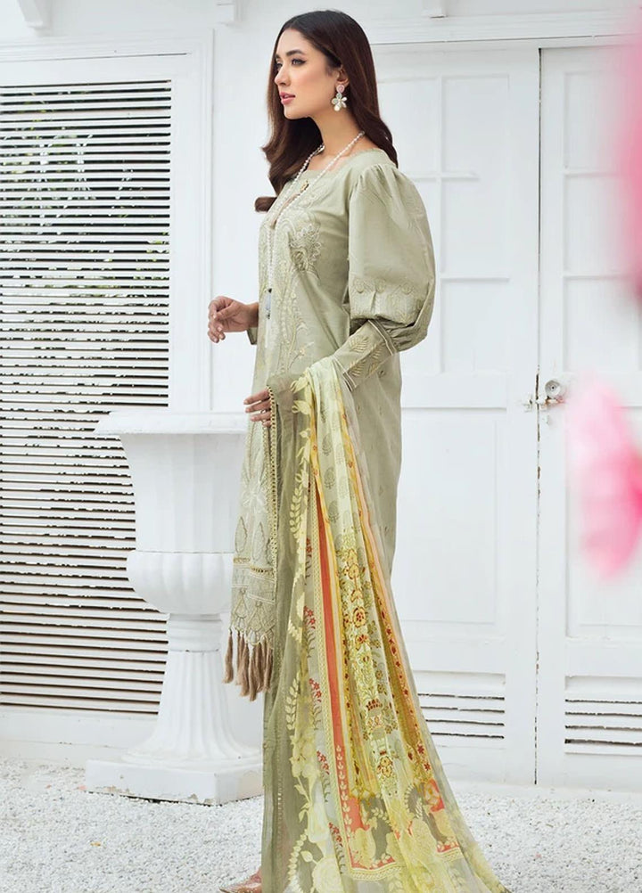 Bareen by Resham Ghar Embroidered Lawn Suits Unstitched 3 Piece BR21RG BR-03 - Spring/Summer Collection